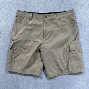Orvis Tech Cargo Shorts Mens 40 Beige‎ Nylon Fishing Camping Backpacking